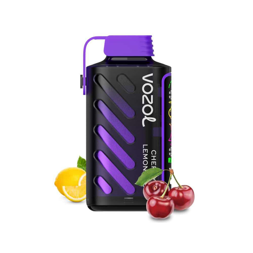VOZOL GEAR 20000 Cherry Lemonade Vape mit fruchtigem Kirsch-Zitronen-Geschmack. Stylisches Design für 20.000 Züge Sommergenuss.