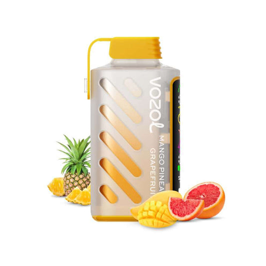 VOZOL GEAR 20000 Mango Pineapple Grapefruit Vape mit tropischem Fruchtmix-Design und stylischem Gehäuse. Ideal für bis zu 20.000 Züge.