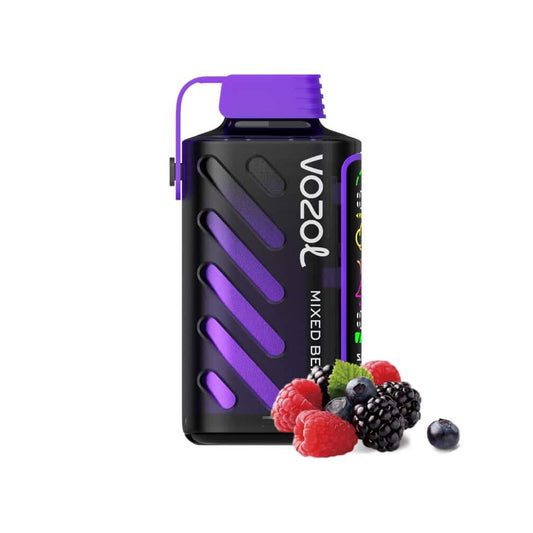 VOZOL GEAR 20000 Mixed Berries Vape mit violett-schwarzem Design und fruchtiger Beerenmischung. Ideal für intensiven Fruchtgeschmack im Vape Shop.