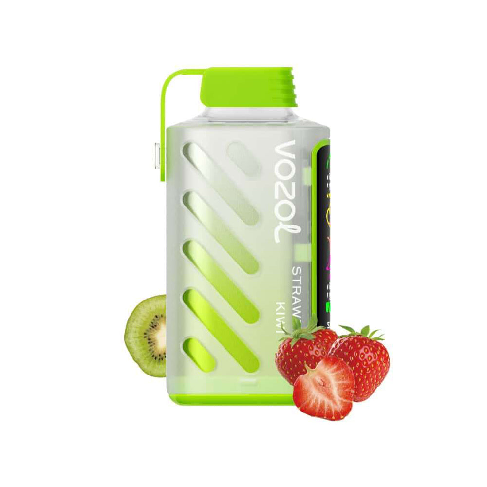 VOZOL GEAR 20000 Strawberry Kiwi Vape mit grünem Design und frischen Erdbeeren und Kiwi. Fruchtige E-Zigarette jetzt online kaufen.