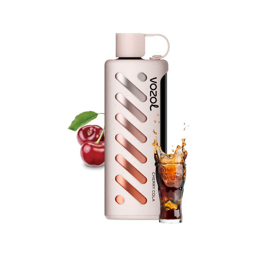 VOZOL GEAR 25000 Cherry Cola E-Zigarette mit stylischem Design, Kirschmotiv und sprudelndem Cola-Glas. Prickelnde Vape kaufen für 25.000 Züge.