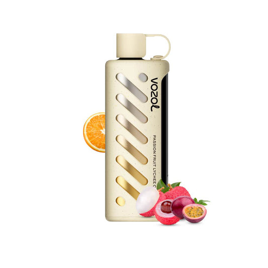 VOZOL GEAR 25000 Passionfruit Lychee Orange E-Zigarette mit tropischem Fruchtmix aus Passionsfrucht, Litschi und Orange. Stylisches Design für bis zu 25.000 Züge.