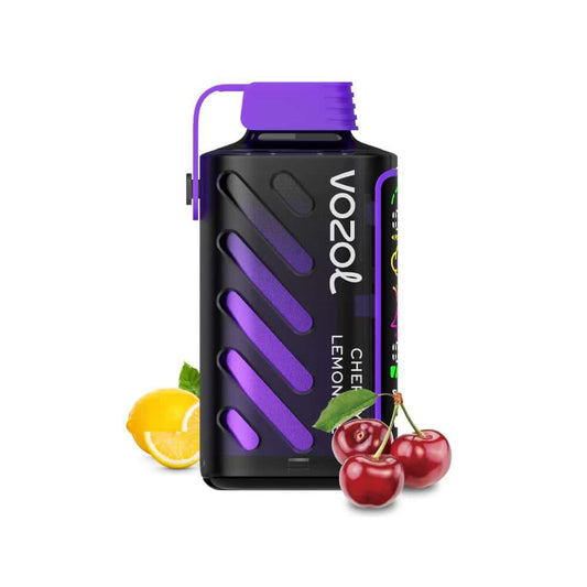 VOZOL GEAR 20000 Cherry Lemonade Vape mit fruchtigem Kirsch-Zitronen-Geschmack. Stylisches Design für 20.000 Züge Sommergenuss.