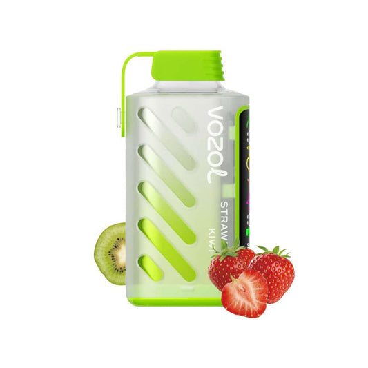 VOZOL GEAR 20000 Strawberry Kiwi Vape mit grünem Design und frischen Erdbeeren und Kiwi. Fruchtige E-Zigarette jetzt online kaufen.